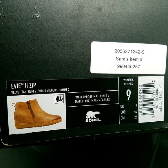 Sorel Evo II Zip Boots Men’s -Assorted Sizes –Brown –Waterproof Winter Boot –NEW - Picture 13 of 13